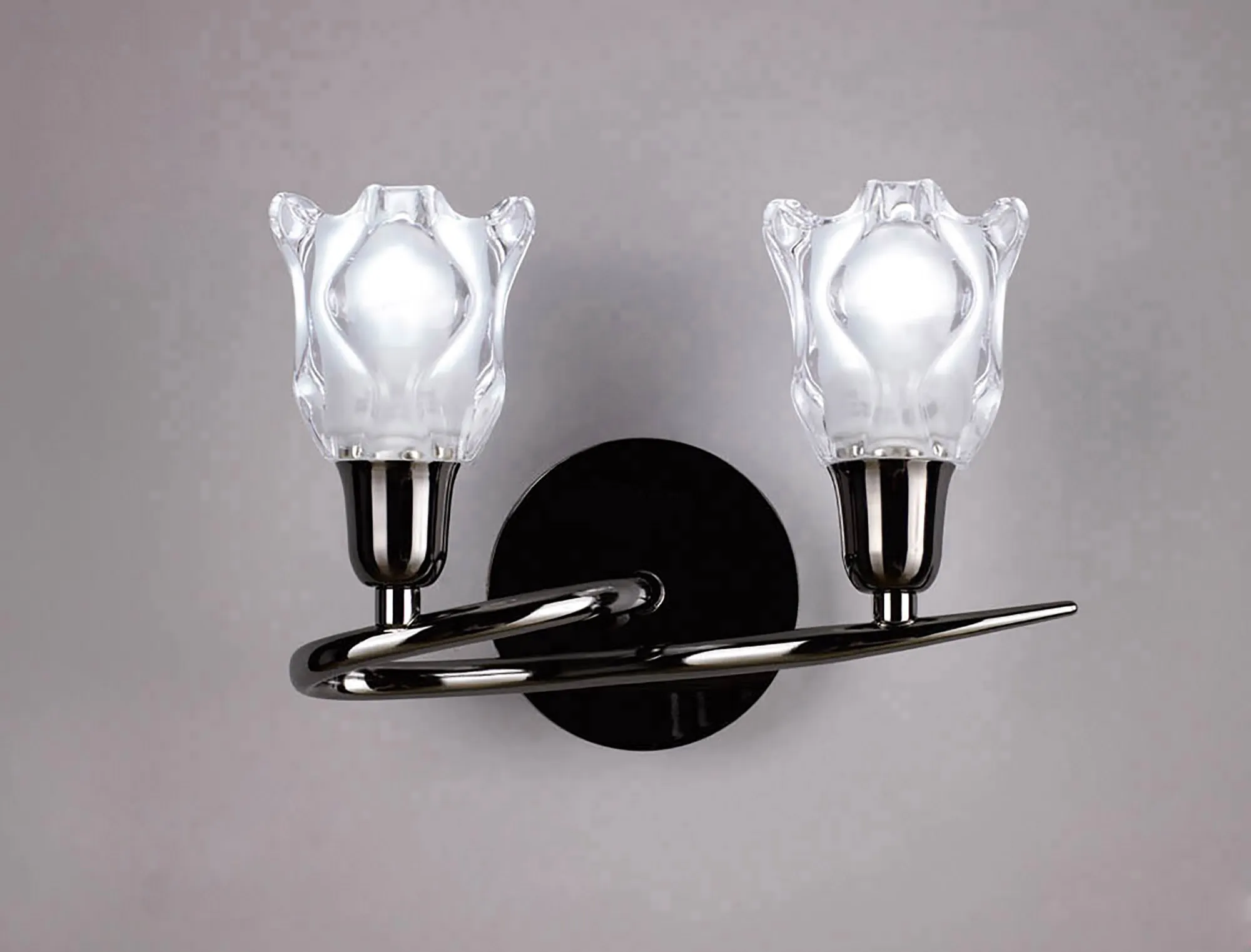 Amel Black Chrome Wall Lights Mantra Armed Wall Lights Amel Black Chrome Wall Lights Mantra Armed Wall Lights